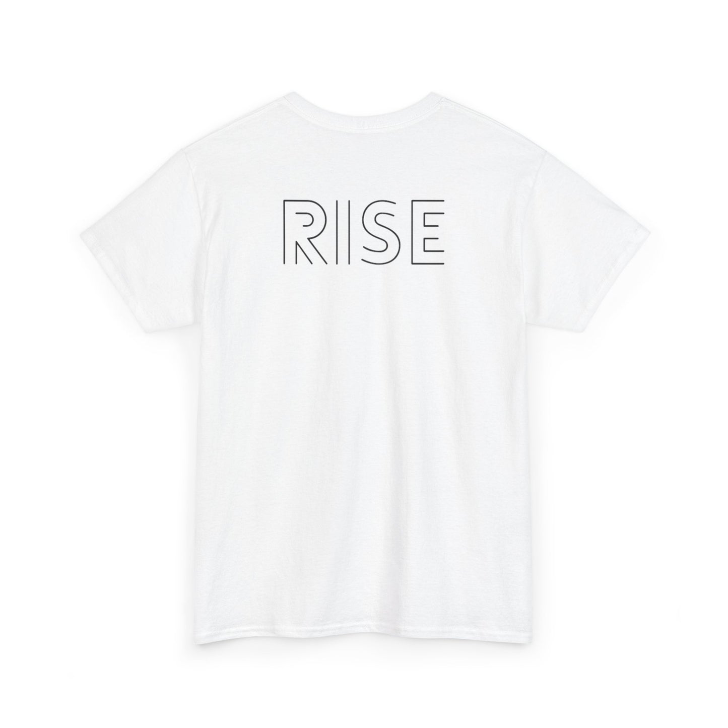 Unisex Heavy Cotton Tee - 'Rise' & 'Rhythm of Our Hearts' Graphic Tee for Creative Souls